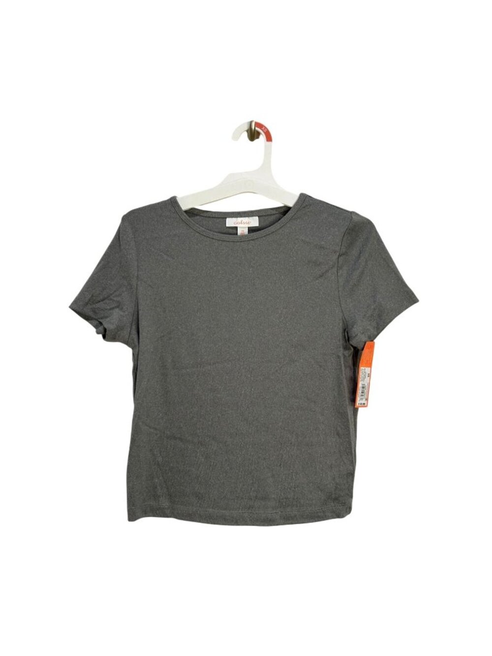 NWT Colsie Womens Gray Crewneck Short Sleeve T-Shirt XS New With Tags